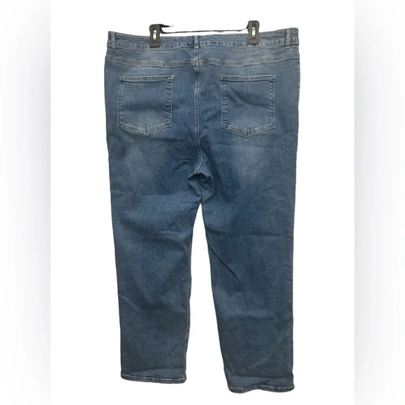 ASOS Design Curve Jeans High Rise Straight Leg Size 18/32 Medium Wash NWT - Picture 2 of 5